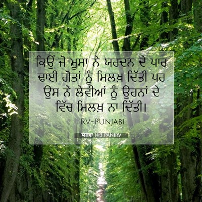 Picture 07 - ਯਸ਼ਵਾ 14:3 PANIRV - ਕਿਉਂ ਜੋ ਮੂਸਾ ਨੇ - Bible Verse Picture