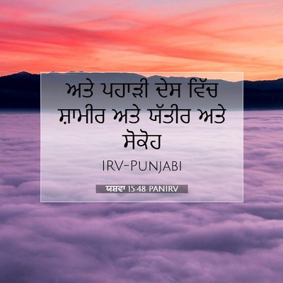 Picture 07 - ਯਸ਼ਵਾ 15:48 PANIRV - ਅਤੇ ਪਹਾੜੀ ਦੇਸ ਵਿੱਚ - Bible Verse Picture