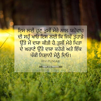 Picture 07 - ਯਸ਼ਵਾ 2:12 PANIRV - ਇਸ ਲਈ ਹੁਣ ਤੁਸੀਂ - Bible Verse Picture