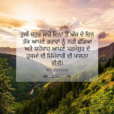 Picture 07 - ਯਸ਼ਵਾ 22:3 PANIRV - ਤੁਸੀਂ ਬਹੁਤ ਸਾਰੇ - Bible Verse Picture
