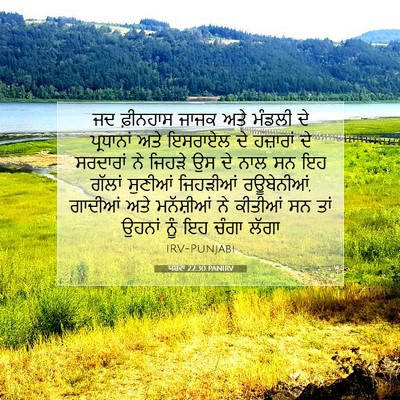 Picture 07 - ਯਸ਼ਵਾ 22:30 PANIRV - ਜਦ ਫ਼ੀਨਹਾਸ ਜਾਜਕ - Bible Verse Picture