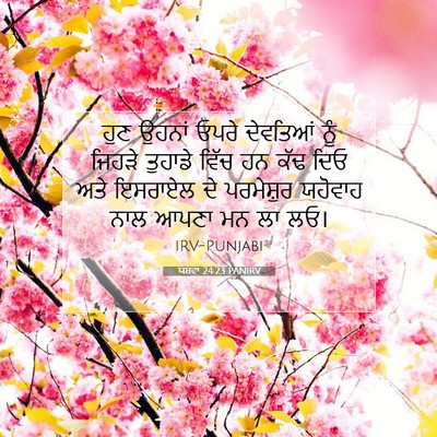 Picture 07 - ਯਸ਼ਵਾ 24:23 PANIRV - ਹੁਣ ਉਹਨਾਂ ਓਪਰੇ - Bible Verse Picture