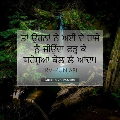 Picture 07 - ਯਸ਼ਵਾ 8:23 PANIRV - ਤਾਂ ਉਹਨਾਂ ਨੇ ਅਈ ਦੇ - Bible Verse Picture