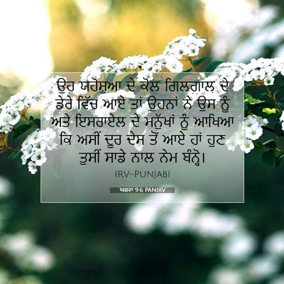 Picture 07 - ਯਸ਼ਵਾ 9:6 PANIRV - ਉਹ ਯਹੋਸ਼ੁਆ ਦੇ ਕੋਲ - Bible Verse Picture