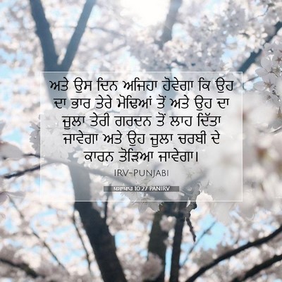 Picture 07 - ਯਸਾਯਾਹ 10:27 PANIRV - ਅਤੇ ਉਸ ਦਿਨ ਅਜਿਹਾ - Bible Verse Picture