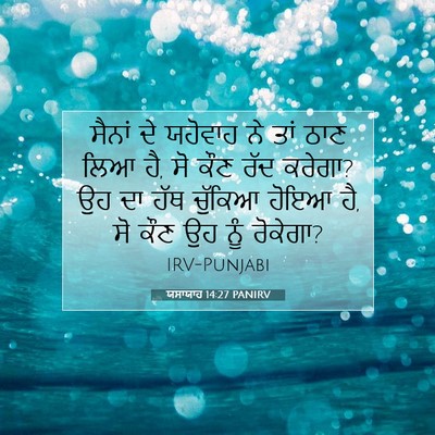 Picture 07 - ਯਸਾਯਾਹ 14:27 PANIRV - ਸੈਨਾਂ ਦੇ ਯਹੋਵਾਹ ਨੇ - Bible Verse Picture
