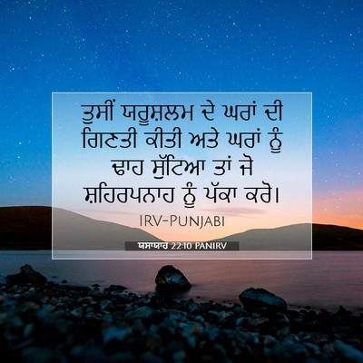 Picture 07 - ਯਸਾਯਾਹ 22:10 PANIRV - ਤੁਸੀਂ ਯਰੂਸ਼ਲਮ ਦੇ - Bible Verse Picture