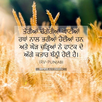 Picture 07 - ਯਸਾਯਾਹ 22:7 PANIRV - ਤੇਰੀਆਂ ਚੰਗੇਰੀਆਂ - Bible Verse Picture