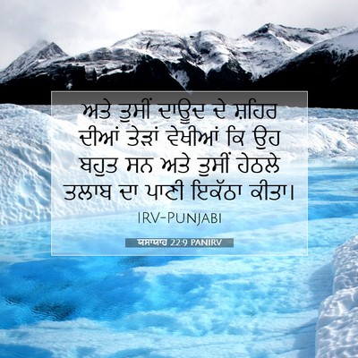 Picture 07 - ਯਸਾਯਾਹ 22:9 PANIRV - ਅਤੇ ਤੁਸੀਂ ਦਾਊਦ ਦੇ - Bible Verse Picture