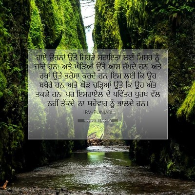Picture 07 - ਯਸਾਯਾਹ 31:1 PANIRV - ਹਾਏ ਉਹਨਾਂ ਉੱਤੇ - Bible Verse Picture
