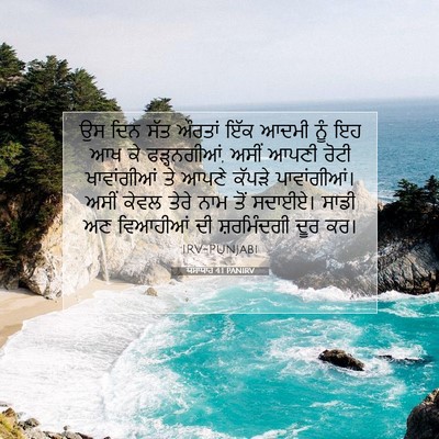 Picture 07 - ਯਸਾਯਾਹ 4:1 PANIRV - ਉਸ ਦਿਨ ਸੱਤ ਔਰਤਾਂ - Bible Verse Picture