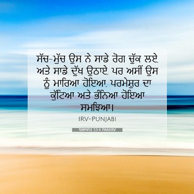 Picture 07 - ਯਸਾਯਾਹ 53:4 PANIRV - ਸੱਚ-ਮੁੱਚ ਉਸ ਨੇ ਸਾਡੇ - Bible Verse Picture