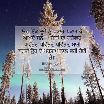 Picture 07 - ਯਸਾਯਾਹ 6:3 PANIRV - ਉਹ ਇੱਕ ਦੂਜੇ ਨੂੰ - Bible Verse Picture