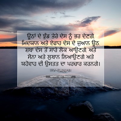 Picture 07 - ਯਸਾਯਾਹ 60:6 PANIRV - ਊਠਾਂ ਦੇ ਝੁੰਡ ਤੇਰੇ - Bible Verse Picture