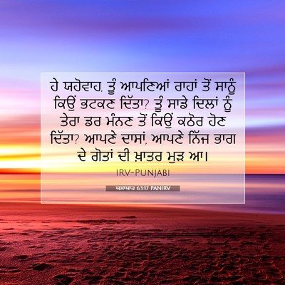 Picture 07 - ਯਸਾਯਾਹ 63:17 PANIRV - ਹੇ ਯਹੋਵਾਹ, ਤੂੰ - Bible Verse Picture