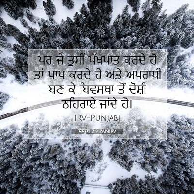 Picture 07 - ਯਾਕੂਬ 2:9 PANIRV - ਪਰ ਜੇ ਤੁਸੀਂ ਪੱਖਪਾਤ - Bible Verse Picture