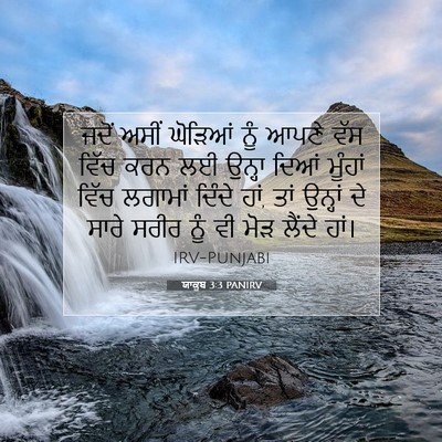 Picture 07 - ਯਾਕੂਬ 3:3 PANIRV - ਜਦੋਂ ਅਸੀਂ ਘੋੜਿਆਂ - Bible Verse Picture
