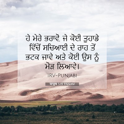 Picture 07 - ਯਾਕੂਬ 5:19 PANIRV - ਹੇ ਮੇਰੇ ਭਰਾਵੋ, ਜੇ - Bible Verse Picture