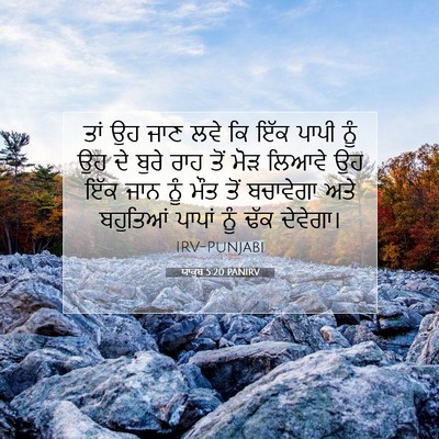 Picture 07 - ਯਾਕੂਬ 5:20 PANIRV - ਤਾਂ ਉਹ ਜਾਣ ਲਵੇ ਕਿ - Bible Verse Picture