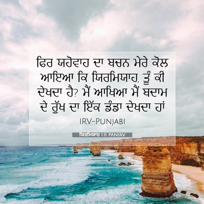 Picture 07 - ਯਿਰਮਿਯਾਹ 1:11 PANIRV - ਫਿਰ ਯਹੋਵਾਹ ਦਾ ਬਚਨ - Bible Verse Picture