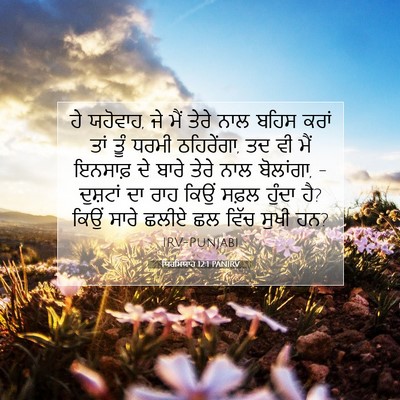 Picture 07 - ਯਿਰਮਿਯਾਹ 12:1 PANIRV - ਹੇ ਯਹੋਵਾਹ, ਜੇ ਮੈਂ - Bible Verse Picture