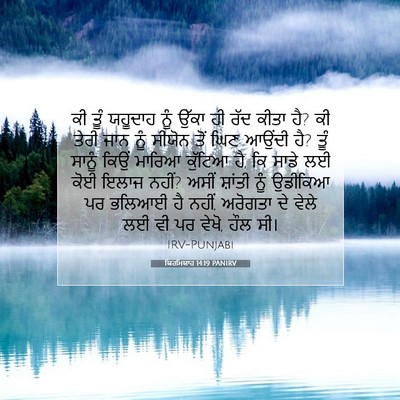 Picture 07 - ਯਿਰਮਿਯਾਹ 14:19 PANIRV - ਕੀ ਤੂੰ ਯਹੂਦਾਹ ਨੂੰ - Bible Verse Picture
