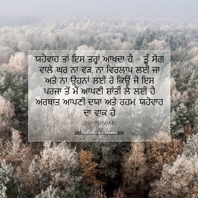 Picture 07 - ਯਿਰਮਿਯਾਹ 16:5 PANIRV - ਯਹੋਵਾਹ ਤਾਂ ਇਸ - Bible Verse Picture