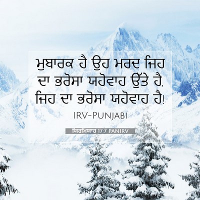 Picture 07 - ਯਿਰਮਿਯਾਹ 17:7 PANIRV - ਮੁਬਾਰਕ ਹੈ ਉਹ ਮਰਦ - Bible Verse Picture
