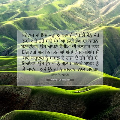 Picture 07 - ਯਿਰਮਿਯਾਹ 20:4 PANIRV - ਯਹੋਵਾਹ ਤਾਂ ਇਸ - Bible Verse Picture