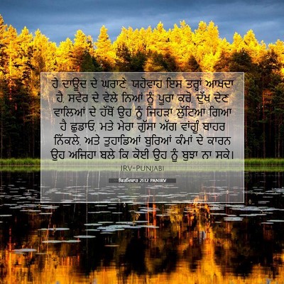 Picture 07 - ਯਿਰਮਿਯਾਹ 21:12 PANIRV - ਹੇ ਦਾਊਦ ਦੇ ਘਰਾਣੇ, - Bible Verse Picture
