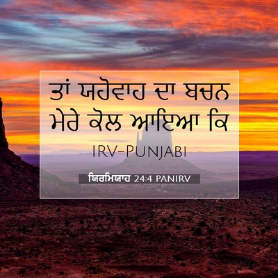 Picture 07 - ਯਿਰਮਿਯਾਹ 24:4 PANIRV - ਤਾਂ ਯਹੋਵਾਹ ਦਾ ਬਚਨ - Bible Verse Picture