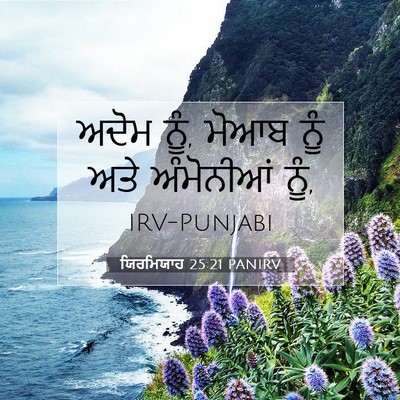 Picture 07 - ਯਿਰਮਿਯਾਹ 25:21 PANIRV - ਅਦੋਮ ਨੂੰ, ਮੋਆਬ ਨੂੰ - Bible Verse Picture