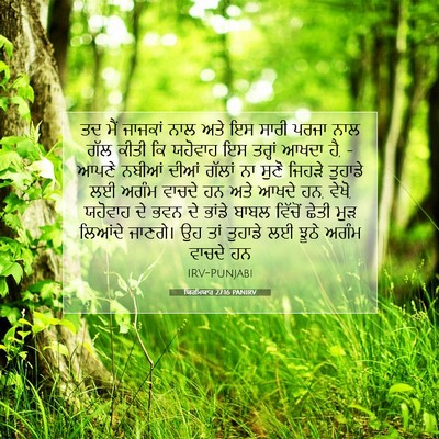 Picture 07 - ਯਿਰਮਿਯਾਹ 27:16 PANIRV - ਤਦ ਮੈਂ ਜਾਜਕਾਂ ਨਾਲ - Bible Verse Picture