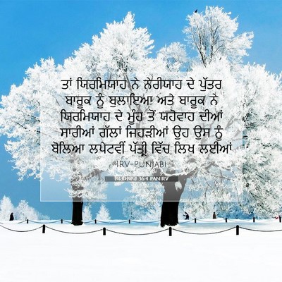 Picture 07 - ਯਿਰਮਿਯਾਹ 36:4 PANIRV - ਤਾਂ ਯਿਰਮਿਯਾਹ ਨੇ - Bible Verse Picture