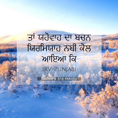 Picture 07 - ਯਿਰਮਿਯਾਹ 37:6 PANIRV - ਤਾਂ ਯਹੋਵਾਹ ਦਾ ਬਚਨ - Bible Verse Picture