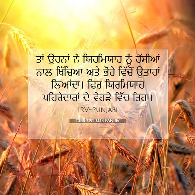 Picture 07 - ਯਿਰਮਿਯਾਹ 38:13 PANIRV - ਤਾਂ ਉਹਨਾਂ ਨੇ - Bible Verse Picture