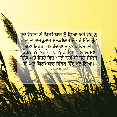 Picture 07 - ਯਿਰਮਿਯਾਹ 38:6 PANIRV - ਤਦ ਉਹਨਾਂ ਨੇ - Bible Verse Picture