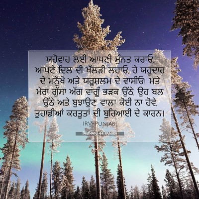 Picture 07 - ਯਿਰਮਿਯਾਹ 4:4 PANIRV - ਯਹੋਵਾਹ ਲਈ ਆਪਣੀ - Bible Verse Picture