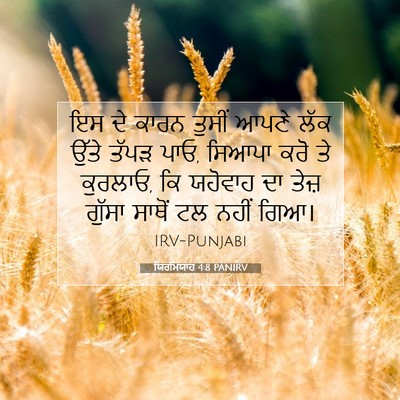 Picture 07 - ਯਿਰਮਿਯਾਹ 4:8 PANIRV - ਇਸ ਦੇ ਕਾਰਨ ਤੁਸੀਂ - Bible Verse Picture