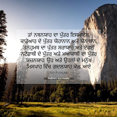 Picture 07 - ਯਿਰਮਿਯਾਹ 40:8 PANIRV - ਤਾਂ ਨਥਨਯਾਹ ਦਾ - Bible Verse Picture