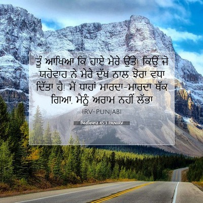 Picture 07 - ਯਿਰਮਿਯਾਹ 45:3 PANIRV - ਤੂੰ ਆਖਿਆ ਕਿ ਹਾਏ - Bible Verse Picture