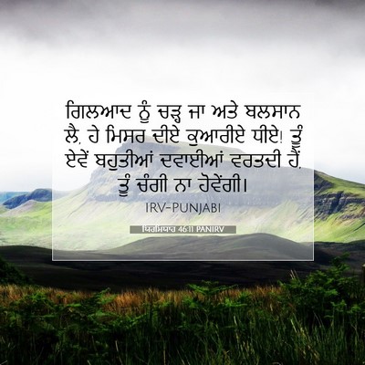 Picture 07 - ਯਿਰਮਿਯਾਹ 46:11 PANIRV - ਗਿਲਆਦ ਨੂੰ ਚੜ੍ਹ ਜਾ - Bible Verse Picture