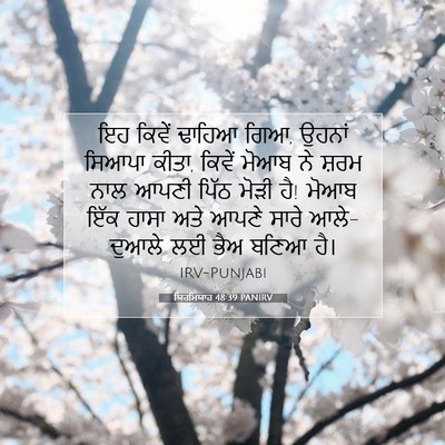 Picture 07 - ਯਿਰਮਿਯਾਹ 48:39 PANIRV - ਇਹ ਕਿਵੇਂ ਢਾਹਿਆ ਗਿਆ, - Bible Verse Picture