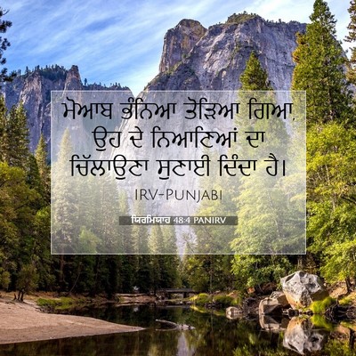 Picture 07 - ਯਿਰਮਿਯਾਹ 48:4 PANIRV - ਮੋਆਬ ਭੰਨਿਆ ਤੋੜਿਆ - Bible Verse Picture
