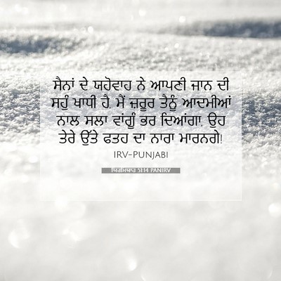 Picture 07 - ਯਿਰਮਿਯਾਹ 51:14 PANIRV - ਸੈਨਾਂ ਦੇ ਯਹੋਵਾਹ ਨੇ - Bible Verse Picture