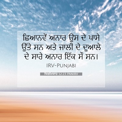Picture 07 - ਯਿਰਮਿਯਾਹ 52:23 PANIRV - ਛਿਆਨਵੇਂ ਅਨਾਰ ਉਸ ਦੇ - Bible Verse Picture