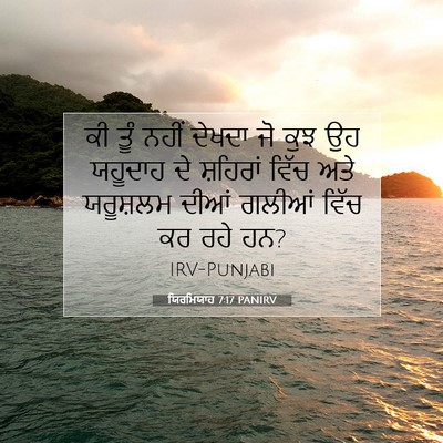 Picture 07 - ਯਿਰਮਿਯਾਹ 7:17 PANIRV - ਕੀ ਤੂੰ ਨਹੀਂ ਦੇਖਦਾ - Bible Verse Picture