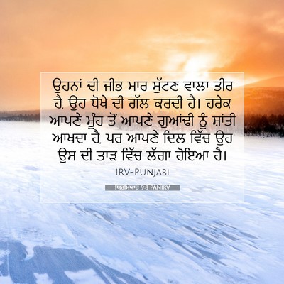 Picture 07 - ਯਿਰਮਿਯਾਹ 9:8 PANIRV - ਉਹਨਾਂ ਦੀ ਜੀਭ ਮਾਰ - Bible Verse Picture