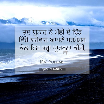 Picture 07 - ਯੂਨਾਹ 2:1 PANIRV - ਤਦ ਯੂਨਾਹ ਨੇ ਮੱਛੀ ਦੇ - Bible Verse Picture
