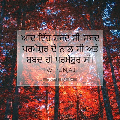 Picture 07 - ਯੂਹੰਨਾ 1:1 PANIRV - ਆਦ ਵਿੱਚ ਸ਼ਬਦ ਸੀ, - Bible Verse Picture